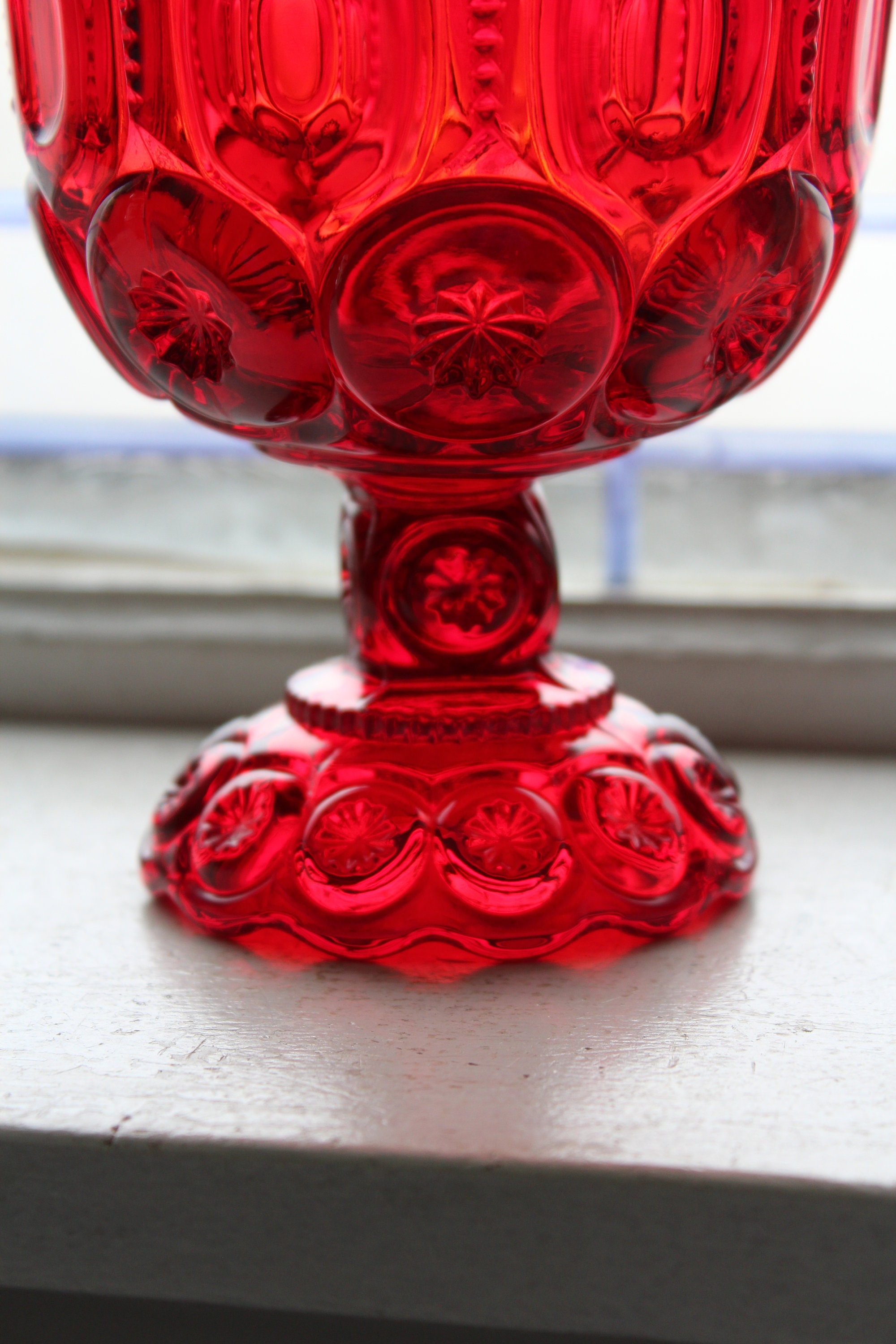 iridescent red moom and stars candy dish iridescent red moom and stars candy dish