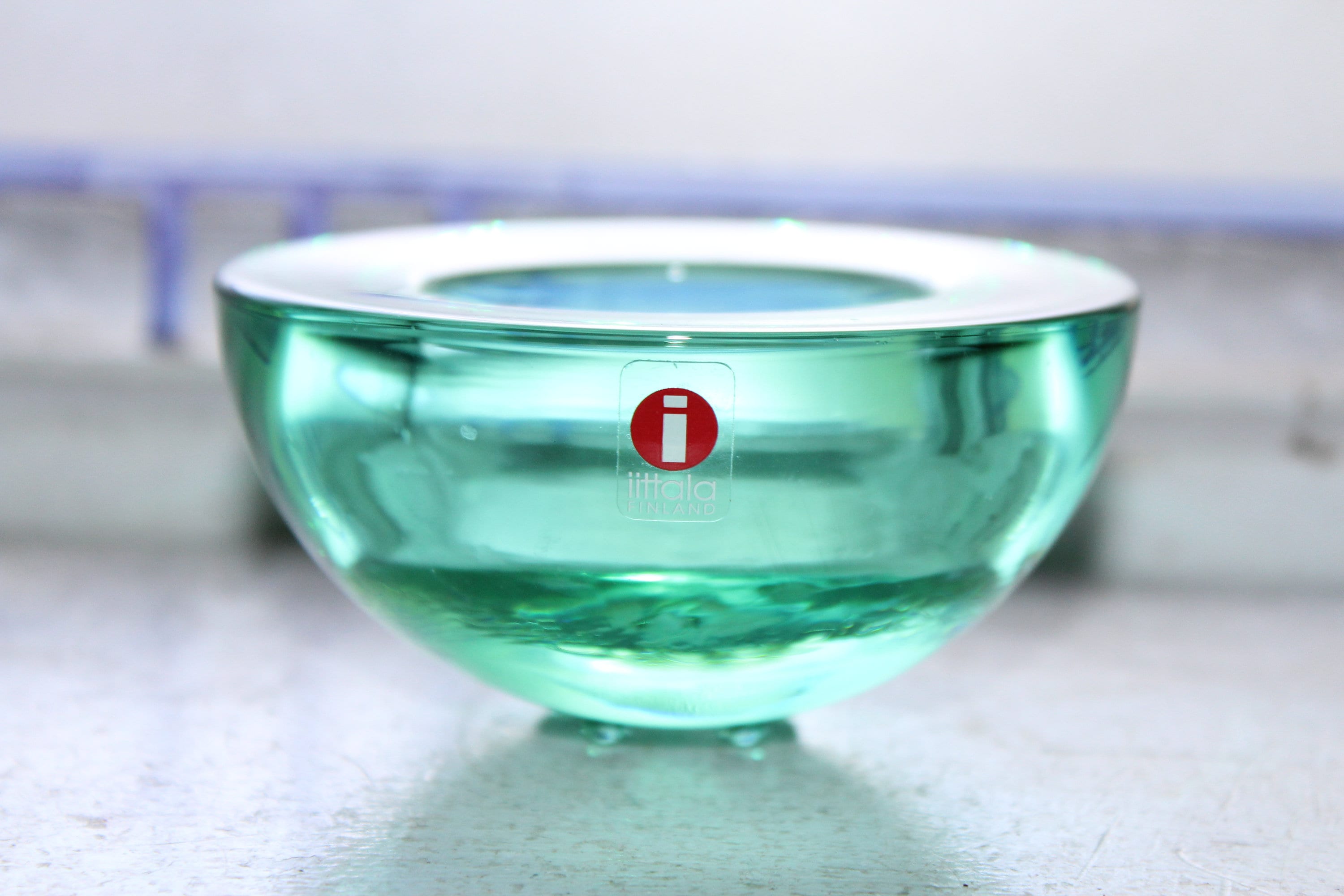 Iittala Ballo Teal Green Votive Candle Holder Finnish Modern Design