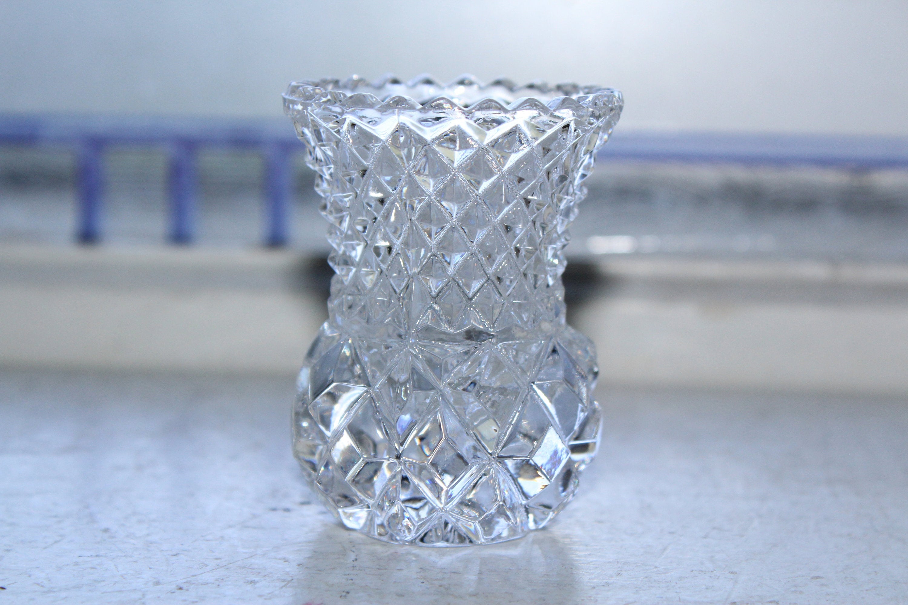 Vintage Lead Crystal Toothpick Holder