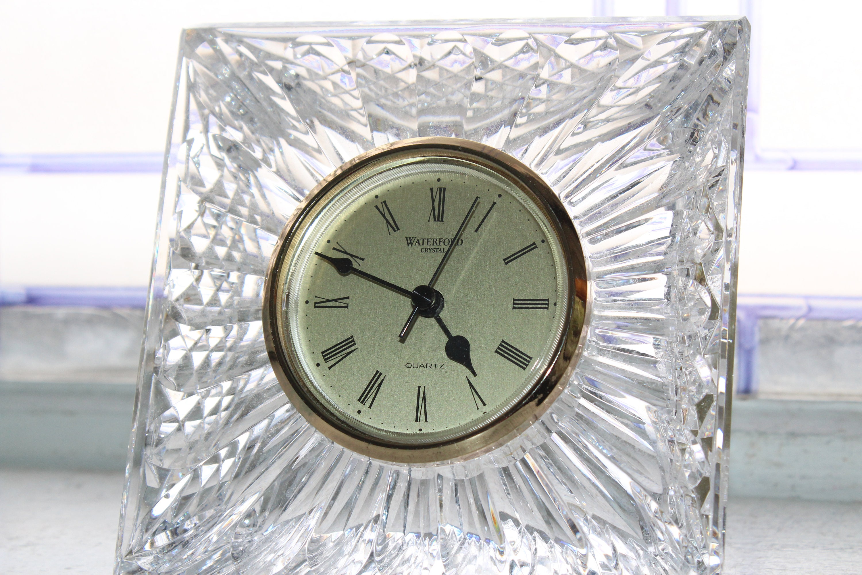 Waterford Crystal Quartz Desk Clock