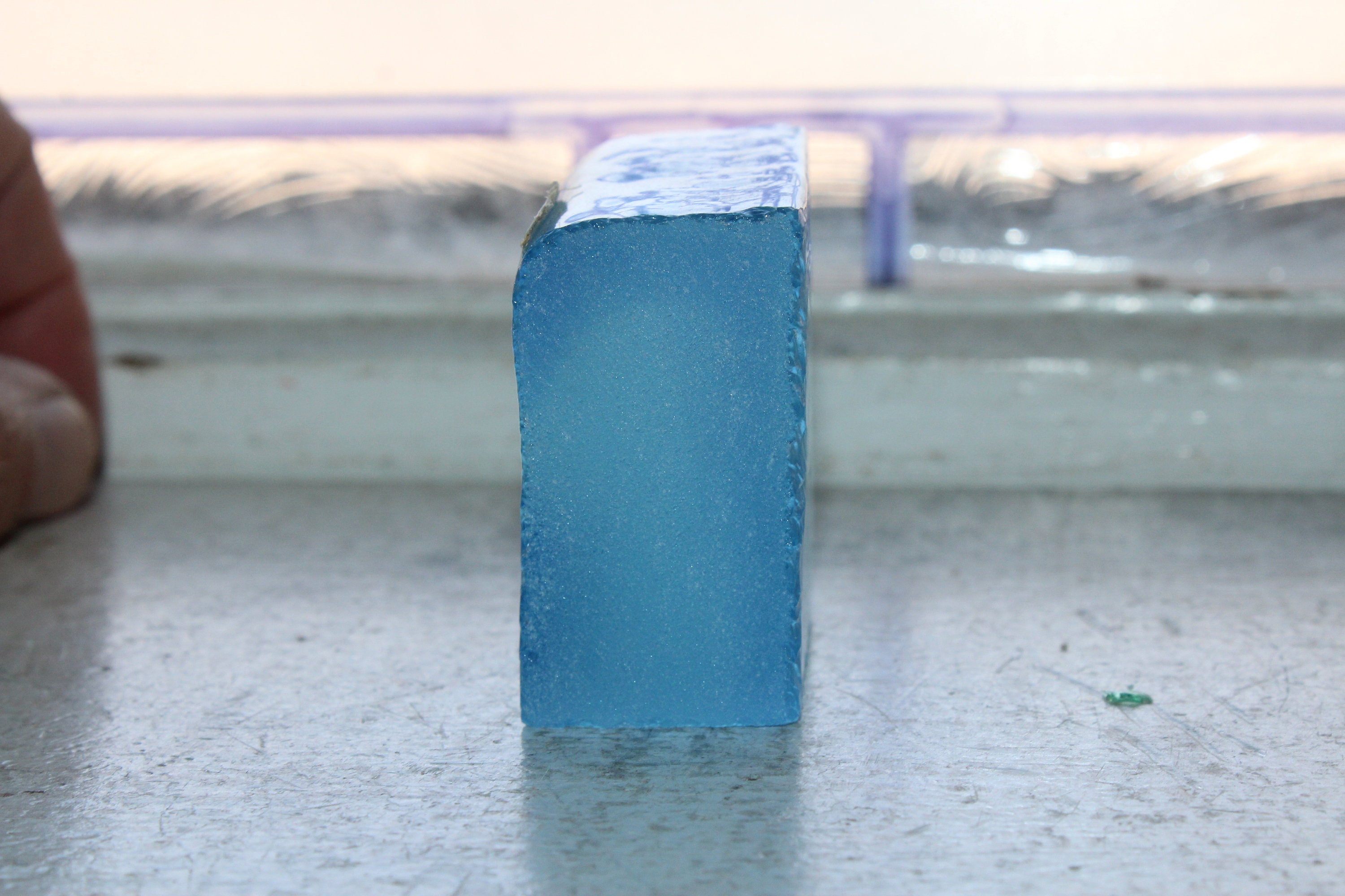 Vintage Blenko Glass Color Sample Block Paperweight Art Supply 5333 Z2