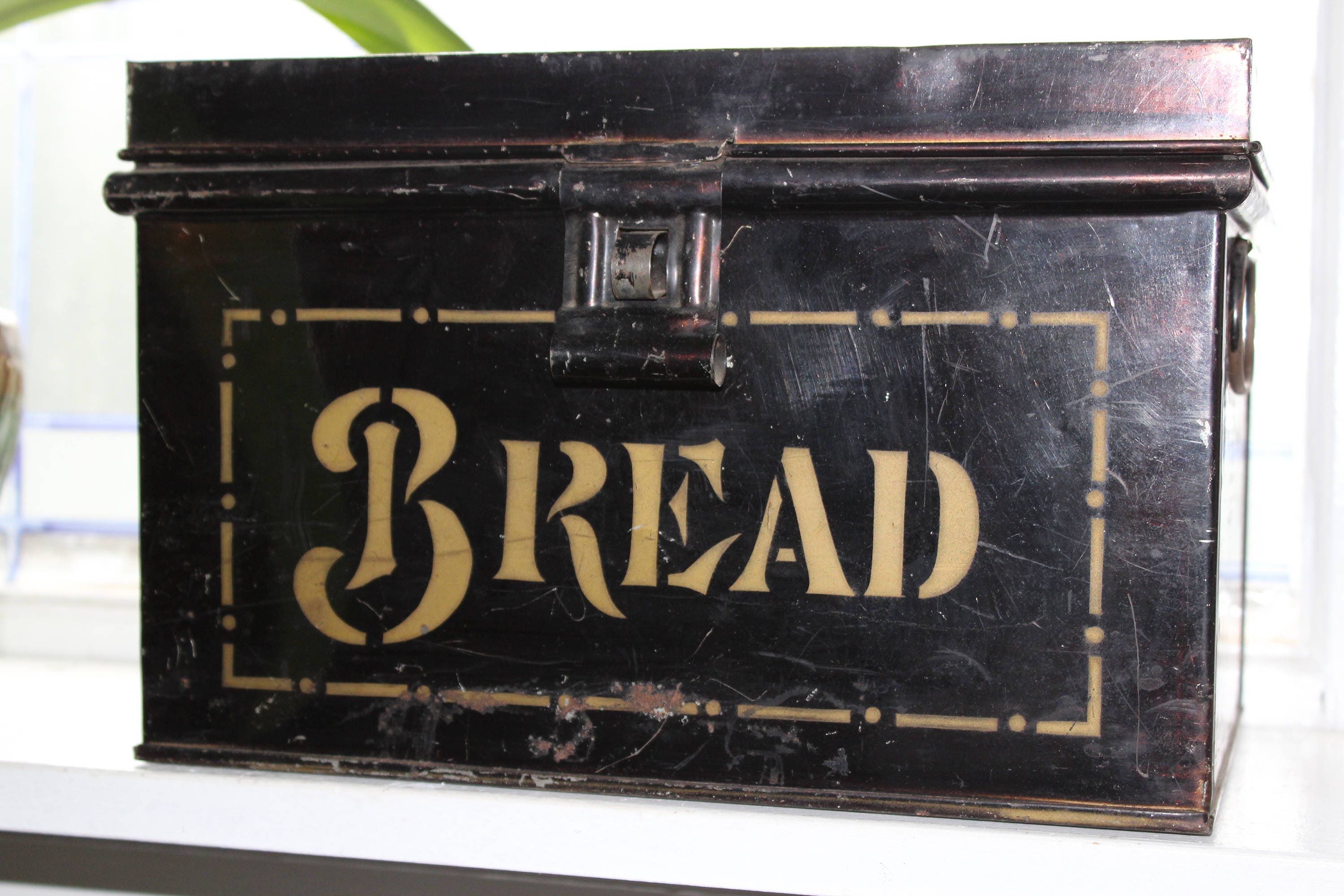Antique Tin Bread Box Rustic Farmhouse Decor