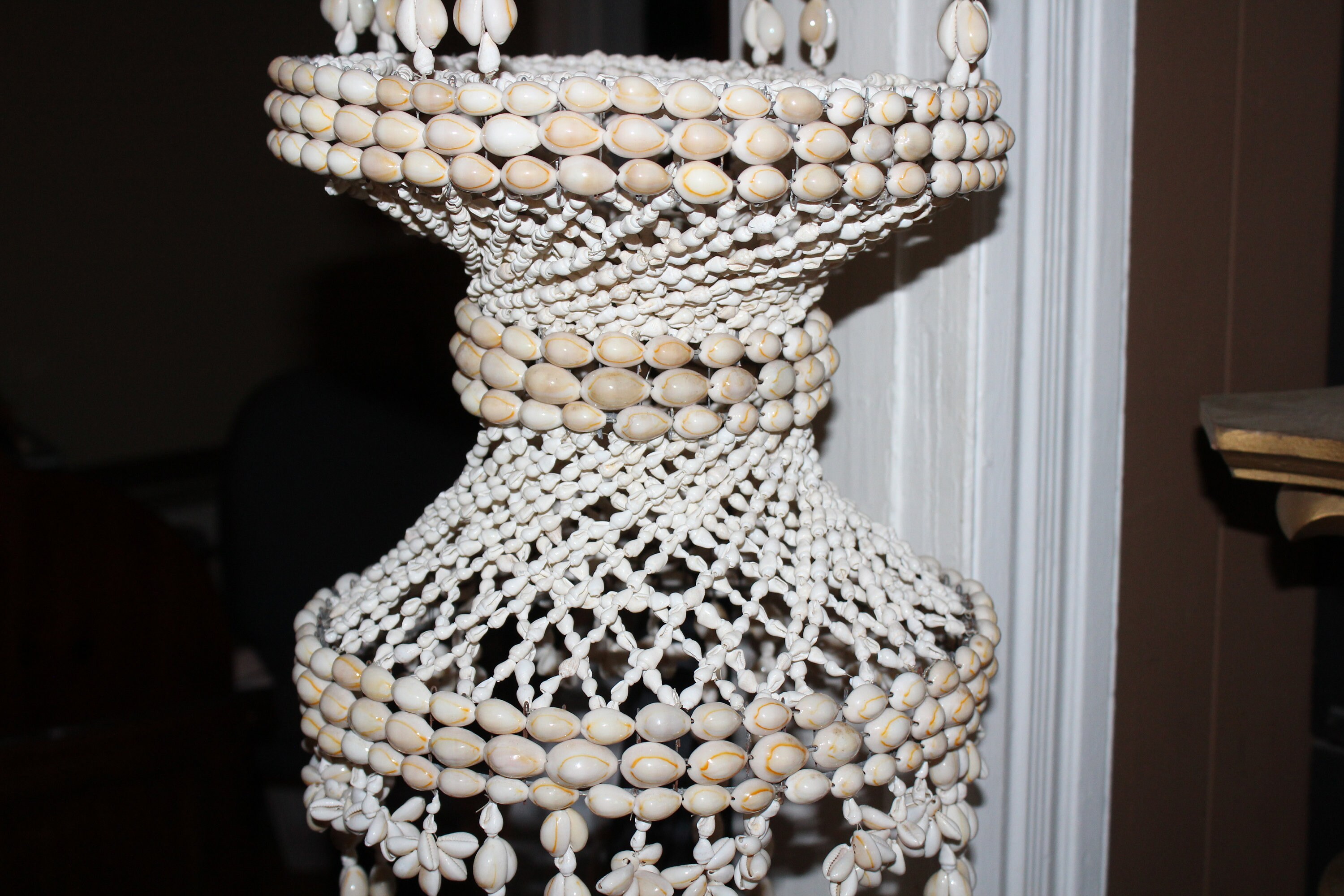 Huge 74 Hanging Shell Plant Hanger Planter Holder Sea Shell Art 1970s