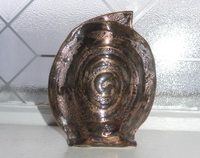 Vintage Studio Art Pottery Vase OOAK with Spiral Design