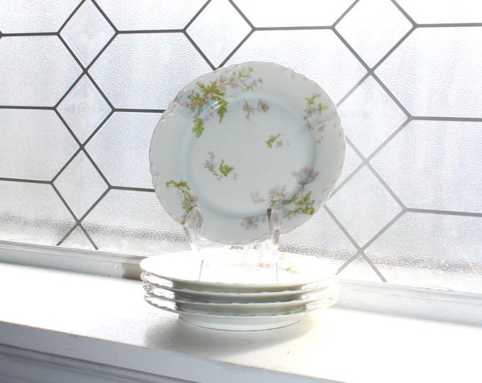 6 Antique Bread Plates Theodore Haviland Limoges Schleiger 46