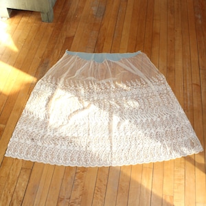 Antique 19th Century Victorian Women&#39;s Lace Skirt Remnant
