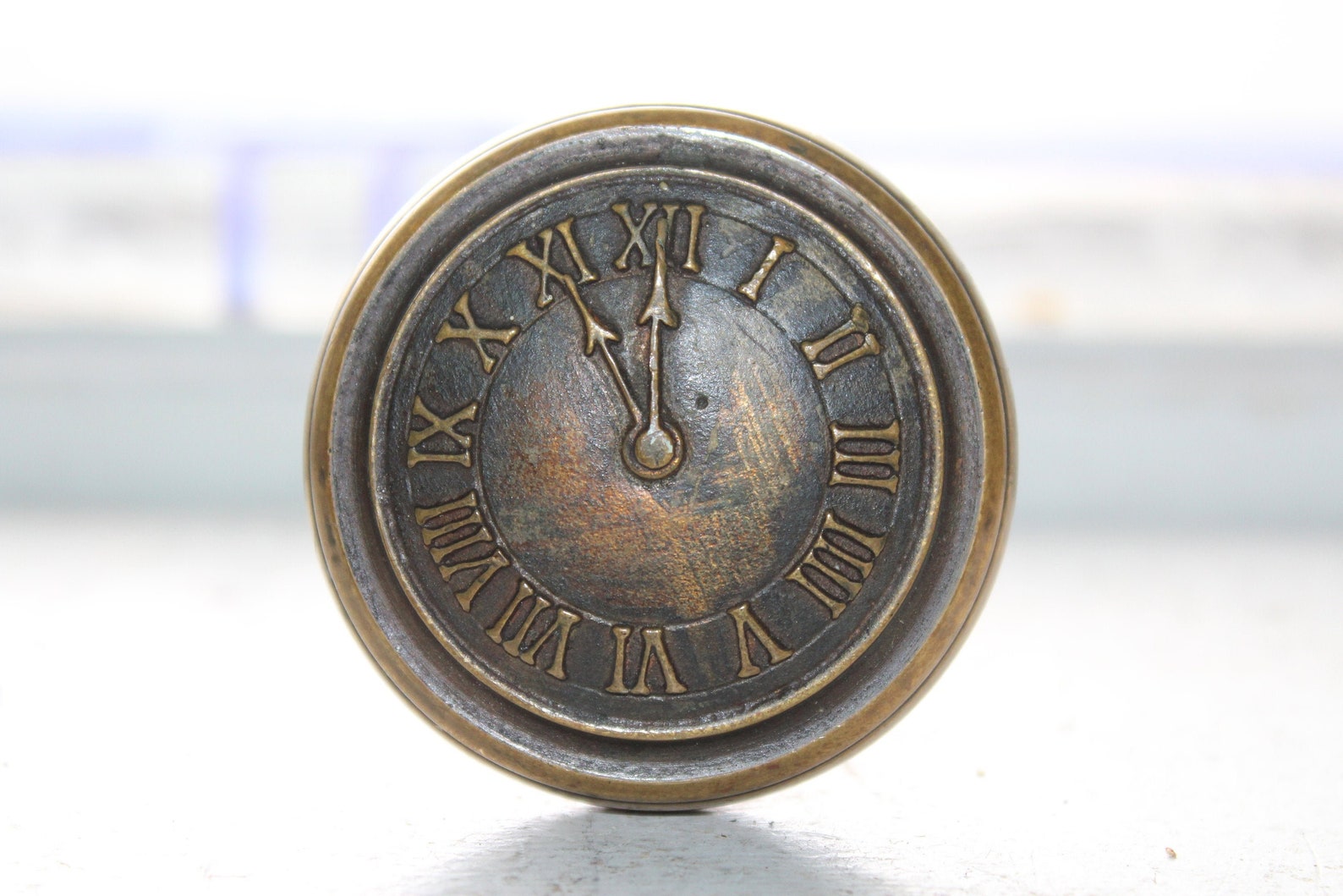 Antique Elks Lodge Doorknob Clock Face 11th Hour Architectural Etsy