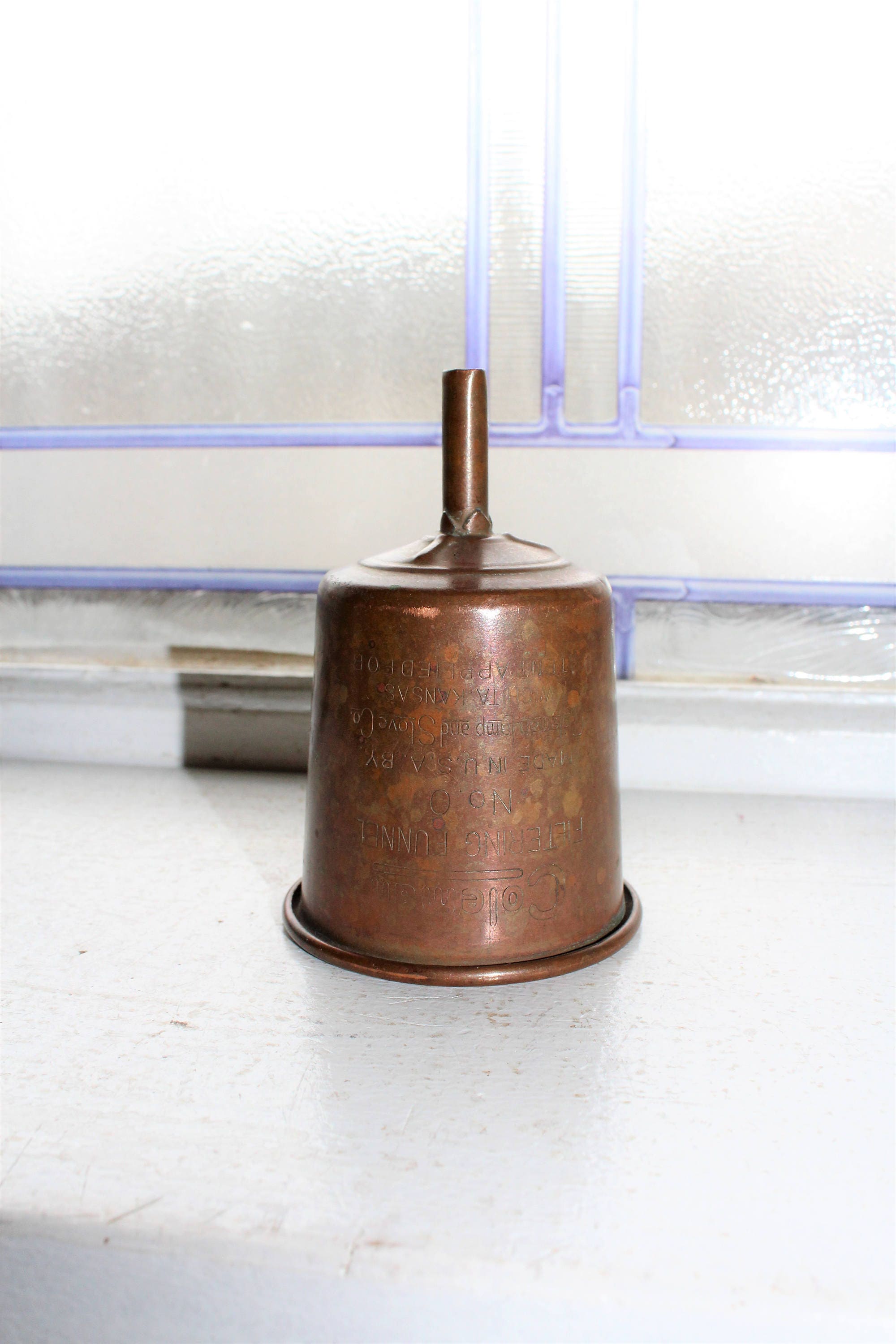 Vintage Coleman No. 0 Copper Filter Funnel
