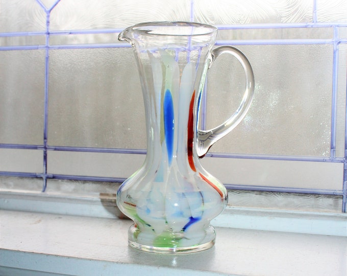 Vintage Mid Century End Of Day Glass Martini Pitcher Retro Barware