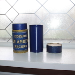 Antike Edison Blau Amberol Zylinder Schallplatte Ich bin Der Guy Bill Murray Comic Song