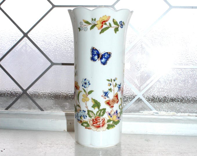 Vintage Aynsley Cottage Garden Bone China Bud Vase