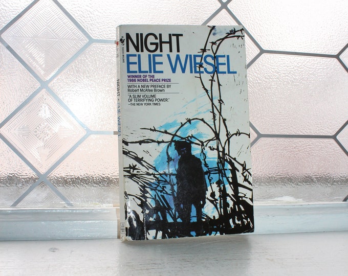 Vintage Book Night by Elie Wiesel Holocaust Story