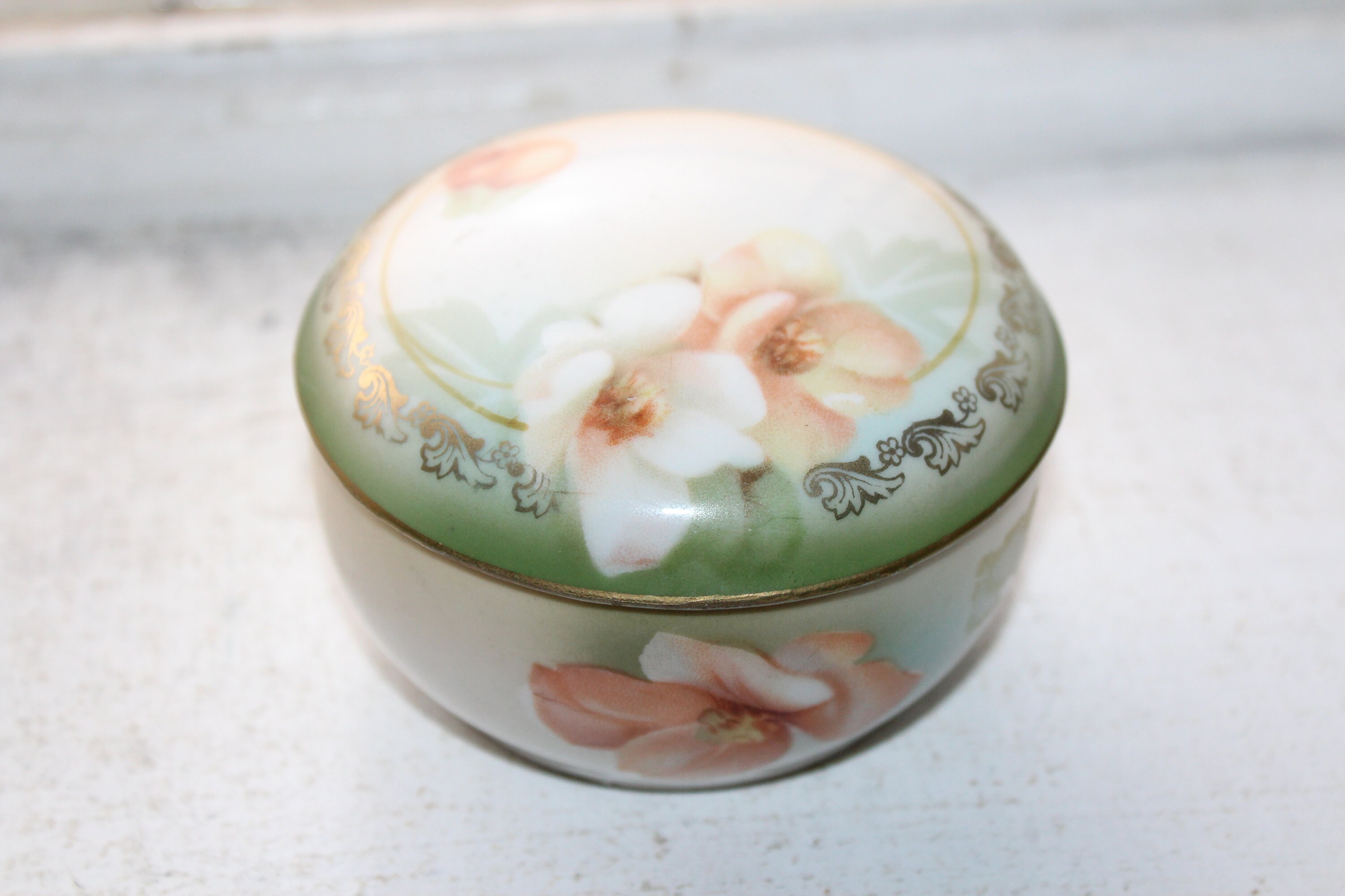 Antique Porcelain Trinket Box Made in Germany