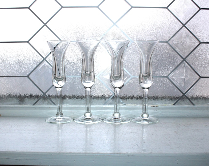 4 Danish Modern Holmegaard Cordial or Aperitif Glasses