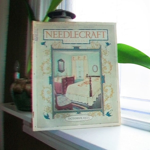 1923 Needlecraft Magazine of Home Arts October Issue Vintage 1920s Sewing