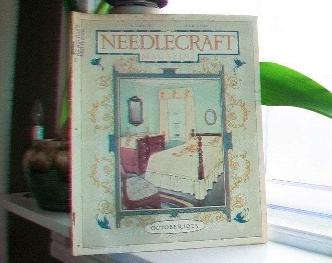 1923 Needlecraft Magazine of Home Arts October Issue Vintage 1920s Sewing