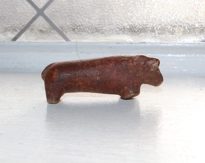 Antique Peruvian Carved Stone Bull Fetish Illa Offering