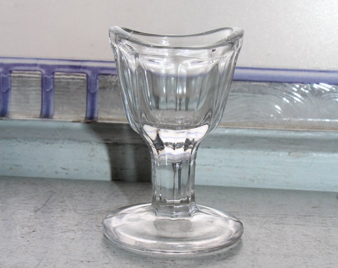 Vintage Glass Eye Wash Cup Weird Shot Glass