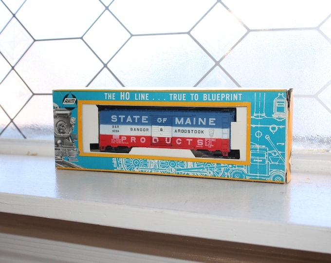 Vintage AHM HO Scale State of Maine Bangor & Aroostook Train Box Car 5220