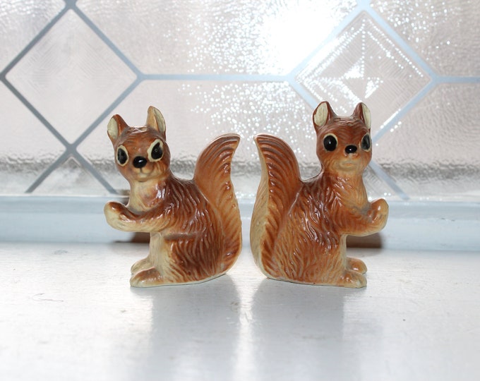 Vintage Squirrels Salt and Pepper Shakers