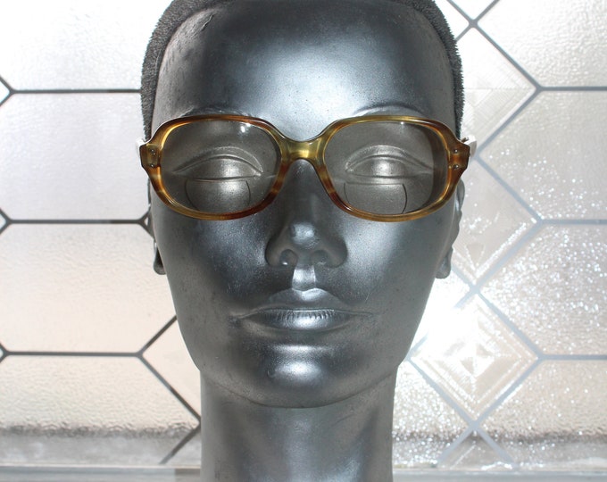 Vintage American Optical Eyeglasses Amber Frames 1970s