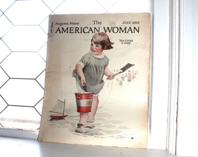 American Woman Magazine July 1922 Antique Fashion and Advertising