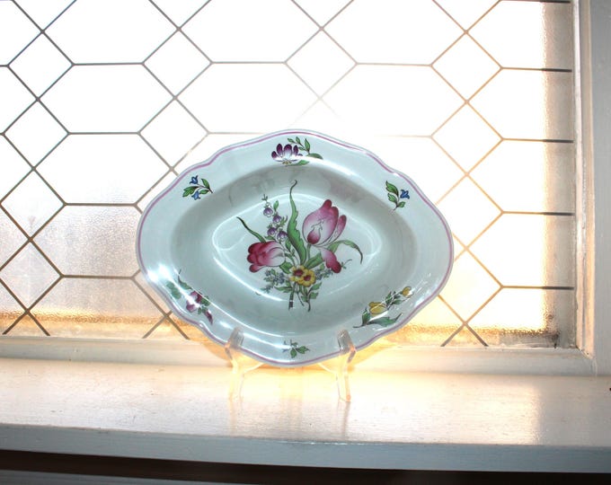 Vintage Spode Marlborough Sprays Oval Vegetable Bowl