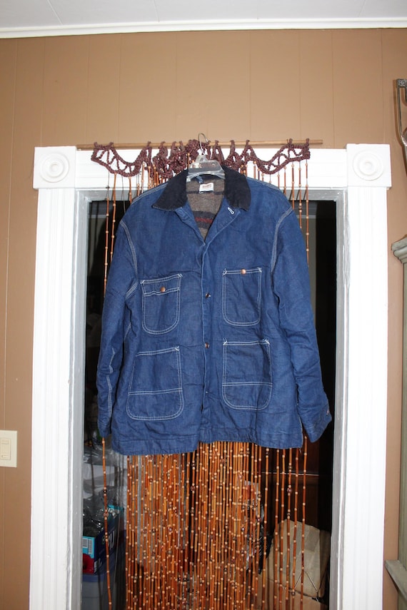 Vintage Montgomery Ward 1960s Blanket Lined Cotton Denim Chore