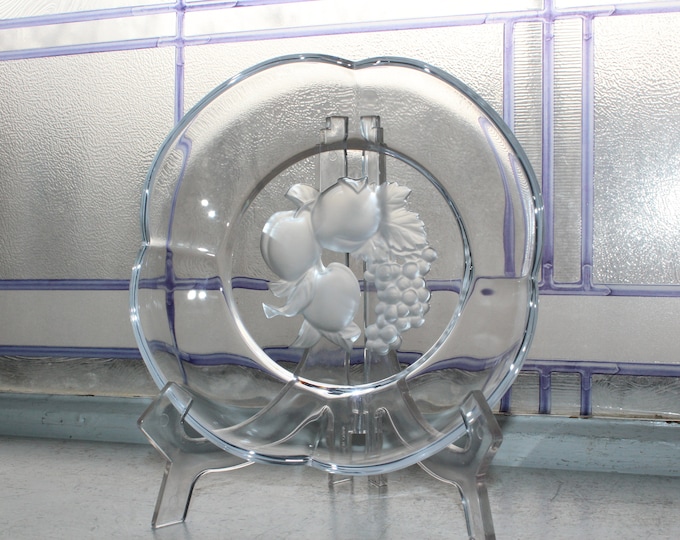 Hoya Crystal Boxed Set of 4 Pomona Fruit Bowls Intaglio Fruit Design