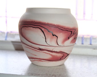 Vintage Nemadji Pottery Vase Swirl Pottery