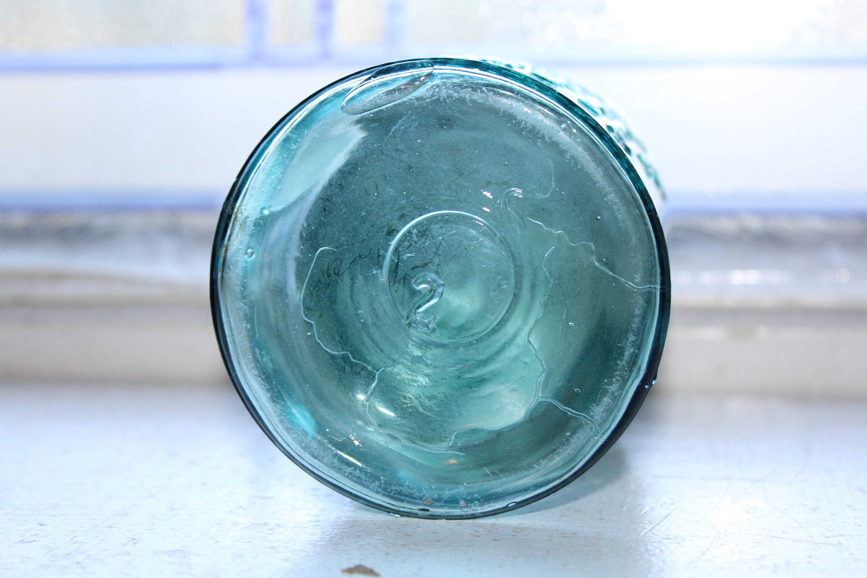 Antique Blue Canning Jar Swayzee's Improved Mason Jar Pint