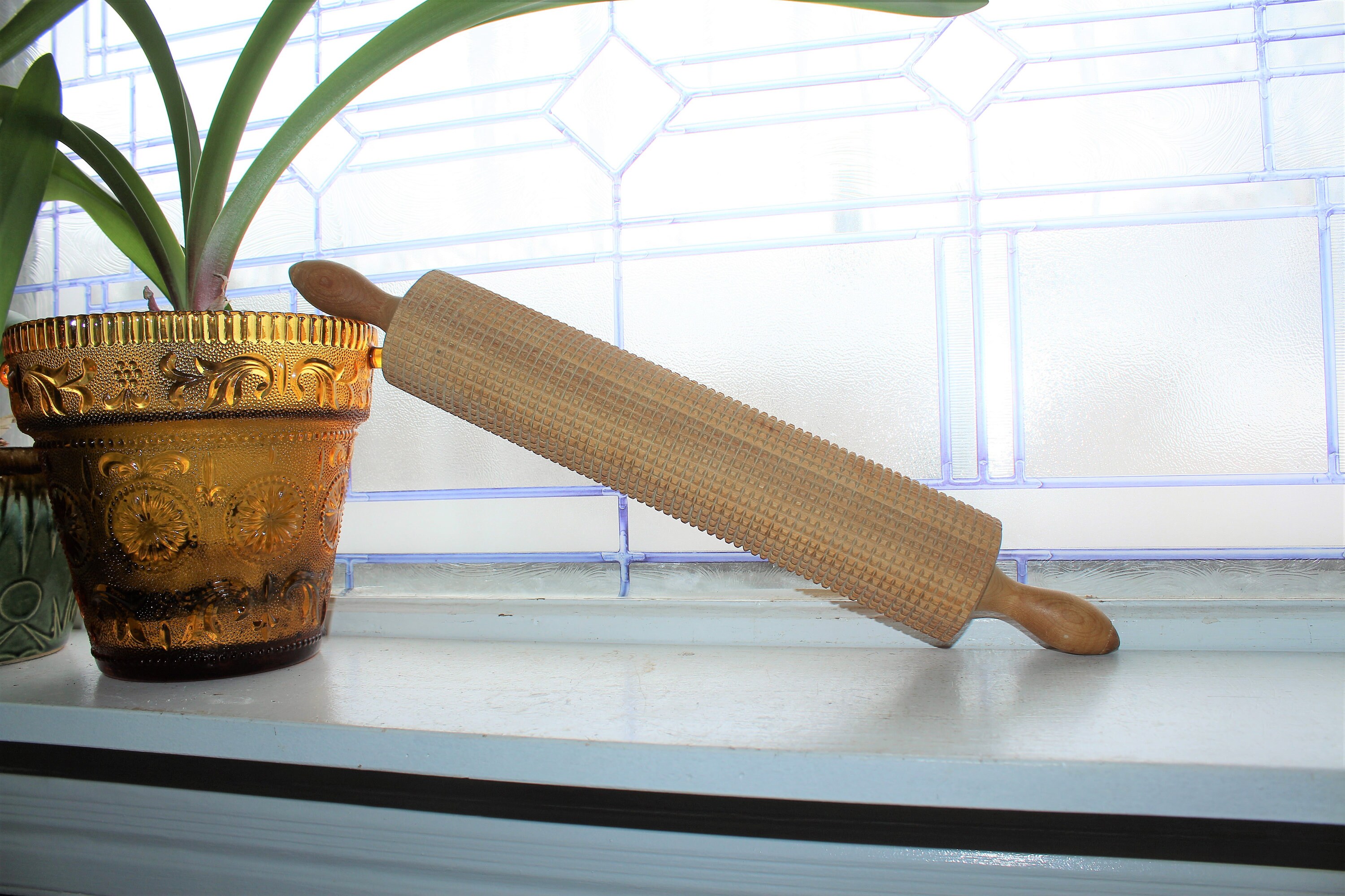 Vintage Hard Tack Wood Rolling Pin Norwegian Lefsa Roller Scandinavian