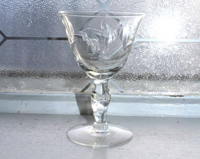Vintage Glastonbury Lotus Gloria Clear Crystal Liqueur Cocktail Glass