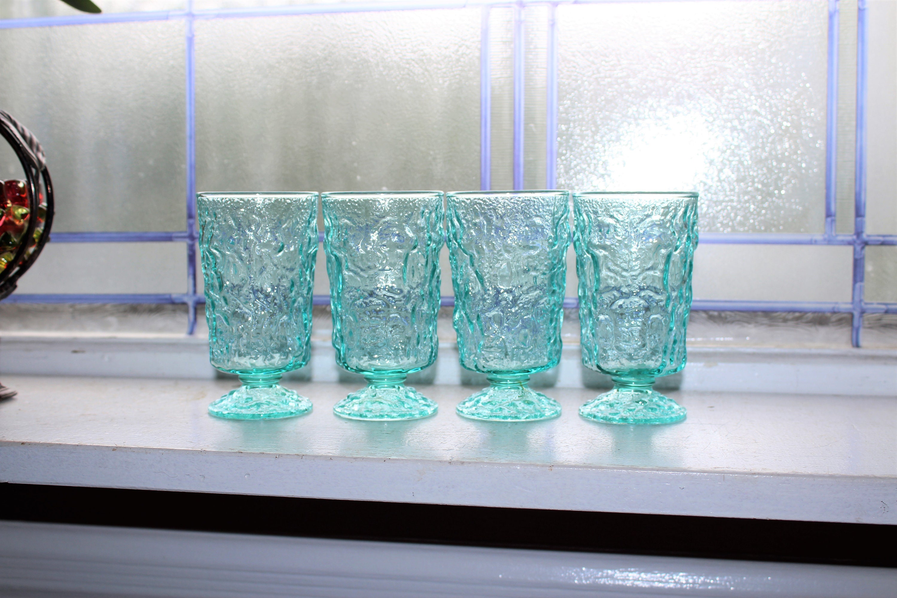 Blue Juice Glass Set of 4