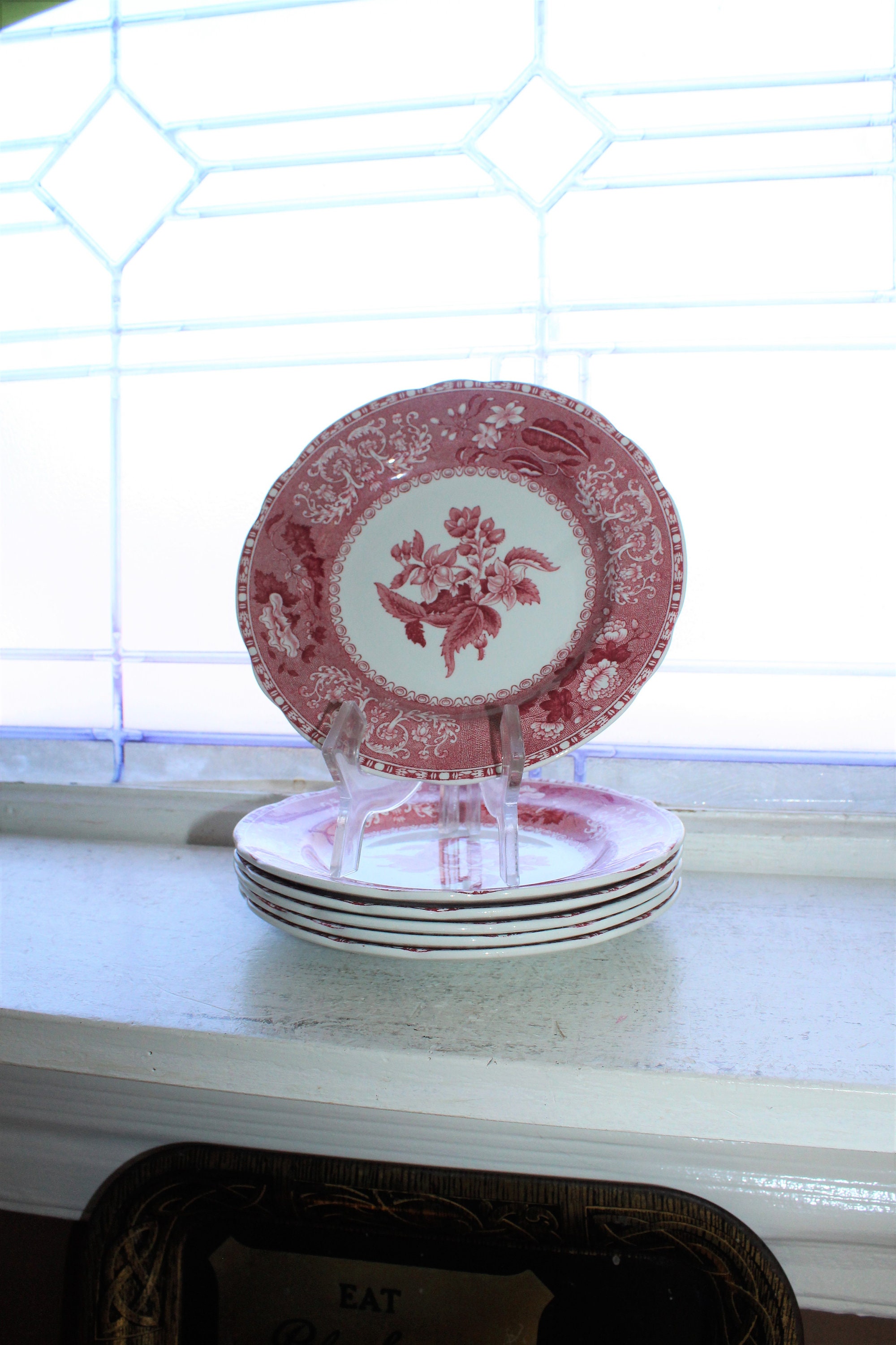 6 Copeland Spode's Camilla Bread and Butter Plates Vintage 1950s