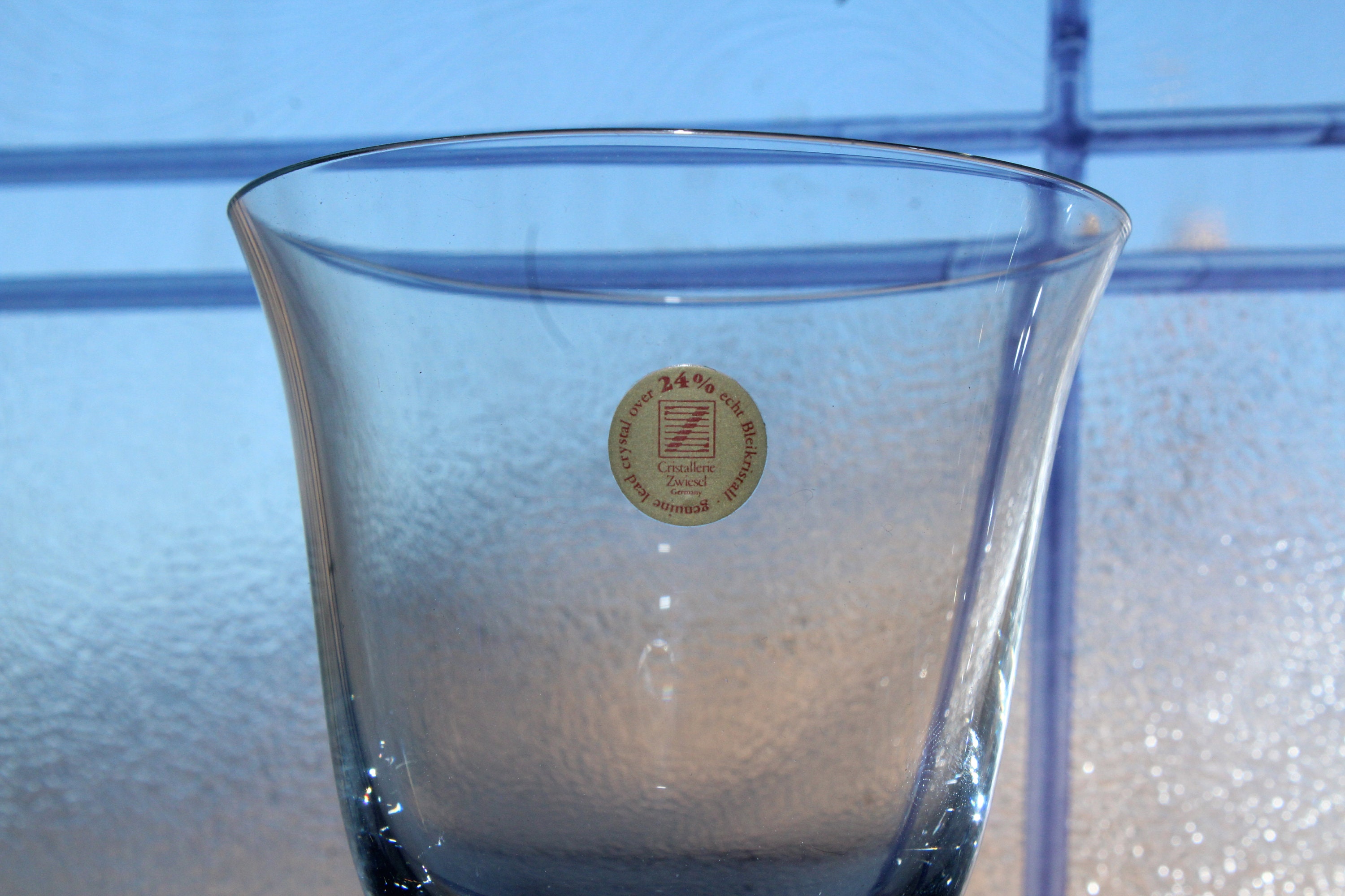 3 Cristallerie Zweisel Wine Glasses Made in Germany