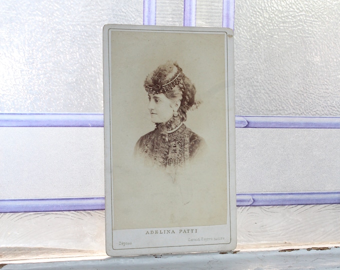Antique Carte De Visite CDV Photograph Victorian Actress Adelina Patti