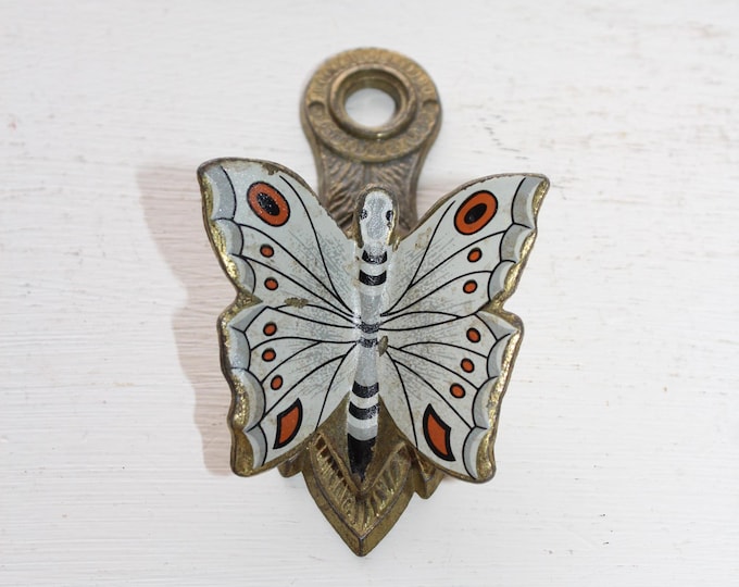Vintage White Butterfly Desk Clip Paper Clip Wall Clip by Allied Brass