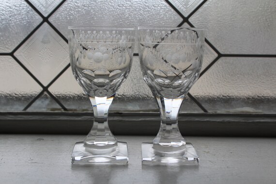 2 Rare Kosta Boda Glass Flach Pattern Aperitif Liqueur Glasses - Etsy