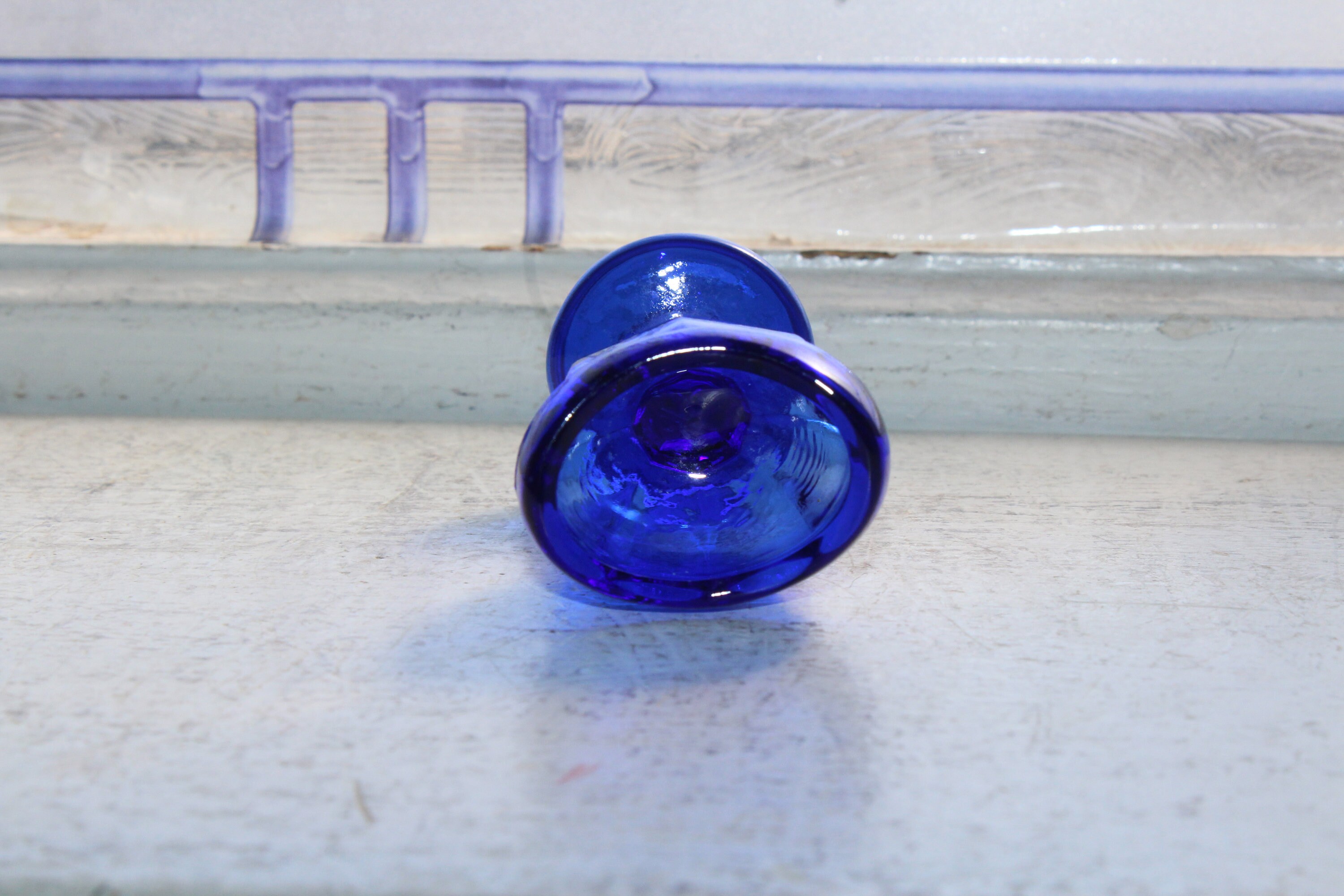 Antique Cobalt Blue Glass Eye Cup Eye Wash