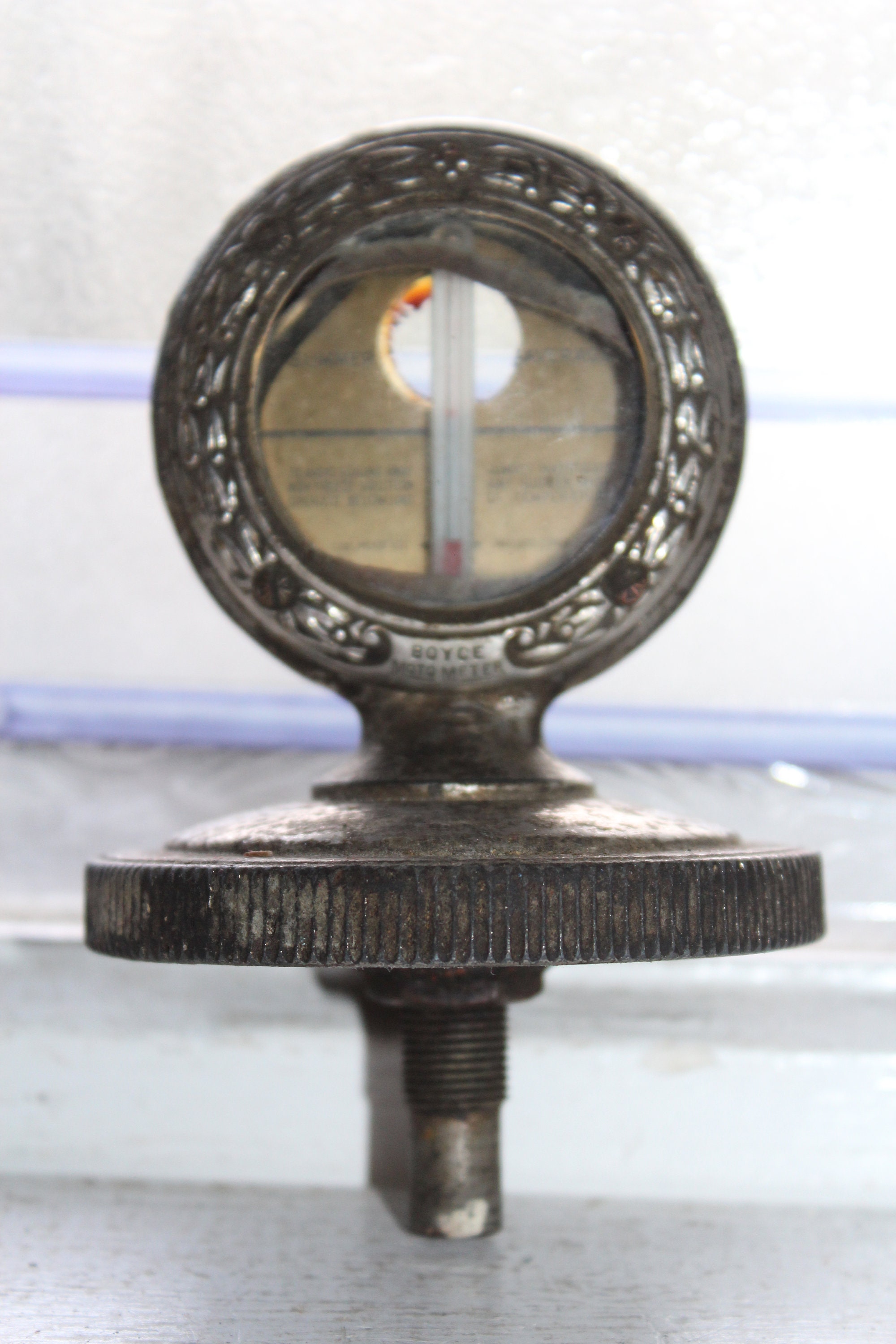 Vintage 1920s Ford Boyce Moto Meter Radiator Cap Temperature Gauge