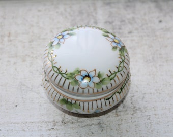 Antique Hand Painted Nippon Porcelain Trinket Box