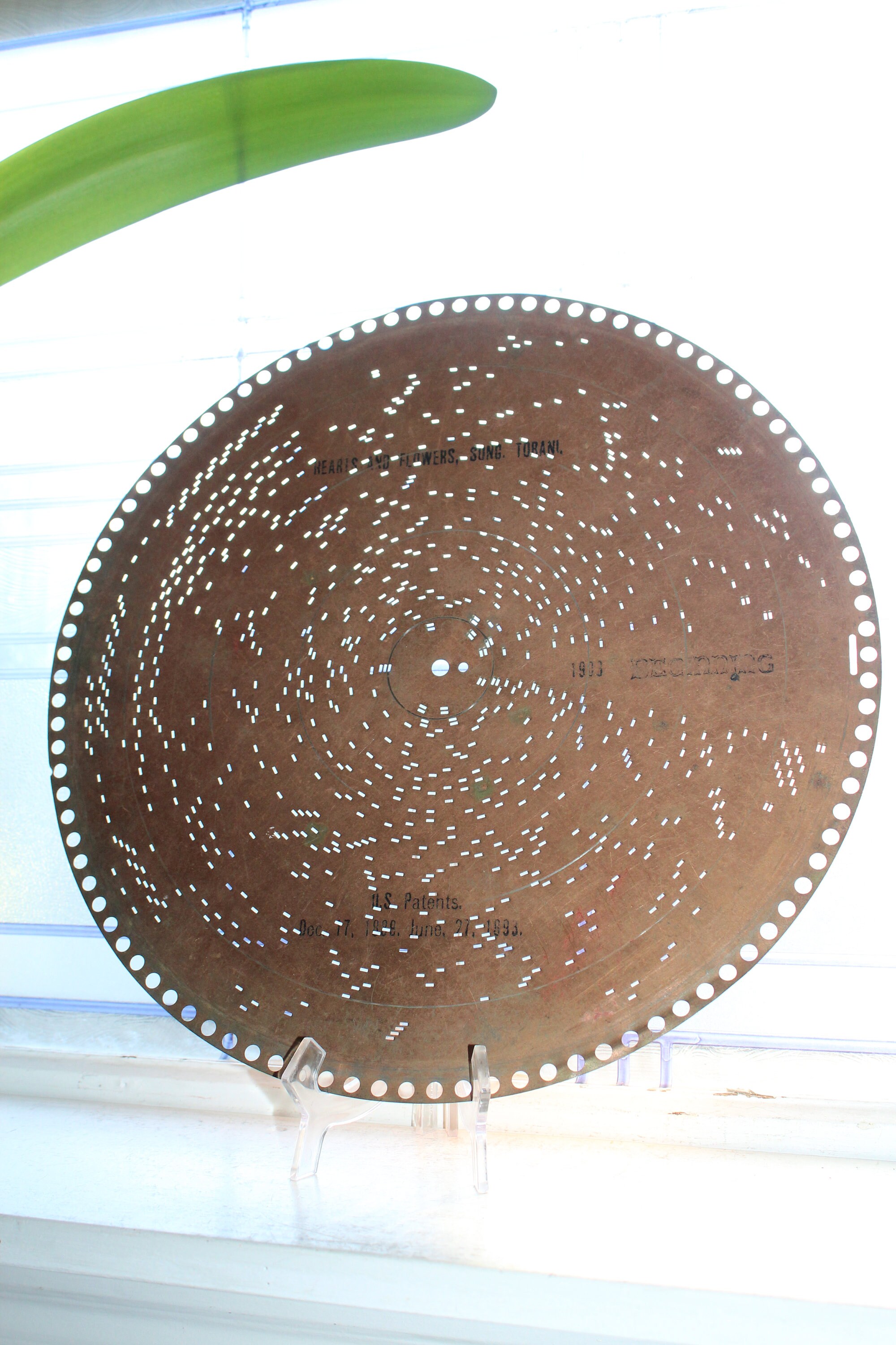 14 Antique Regina Music Box Metal Discs 15 1/2