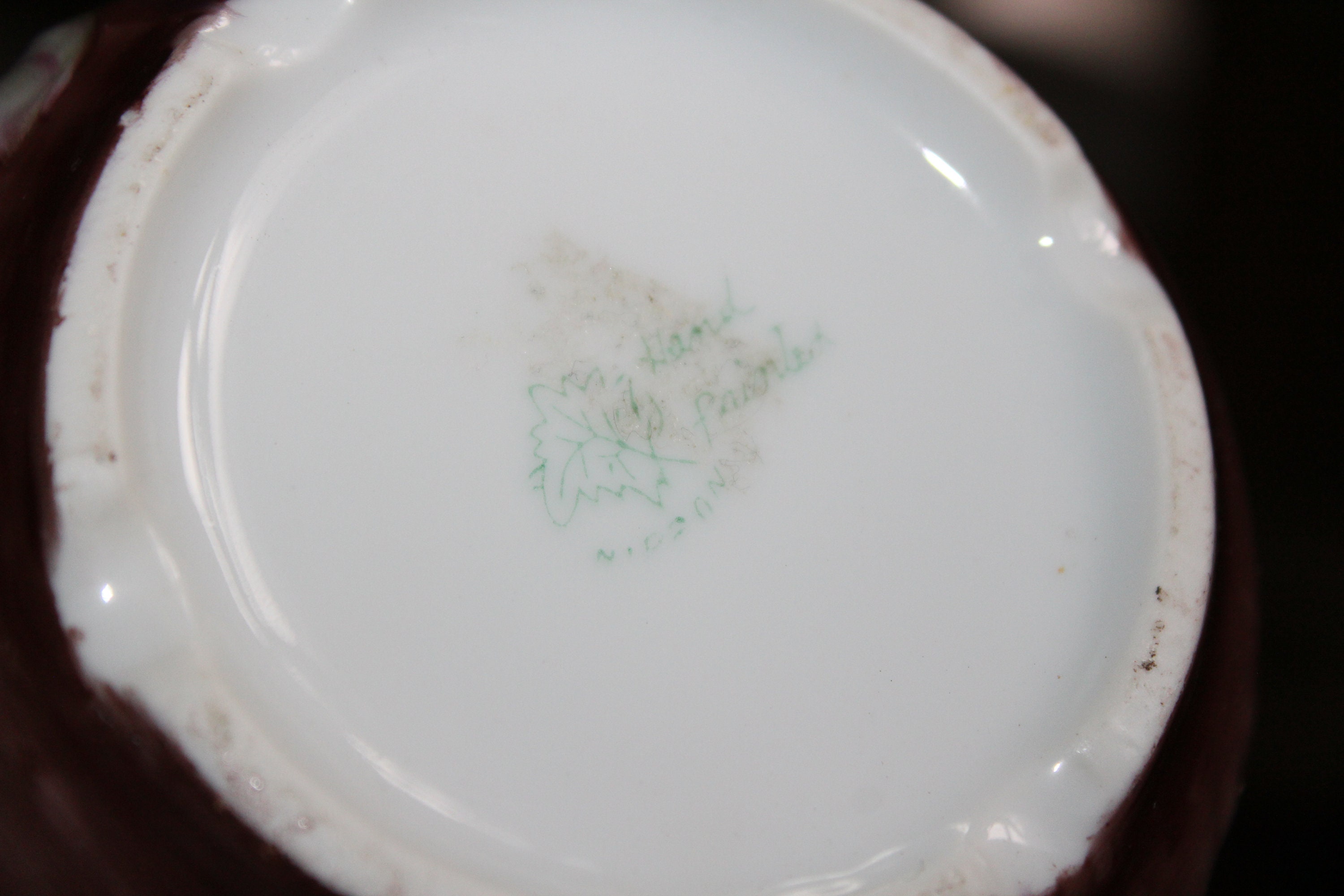 Antique 1800s Hand Painted Nippon Vase with Beautiful Pink Roses