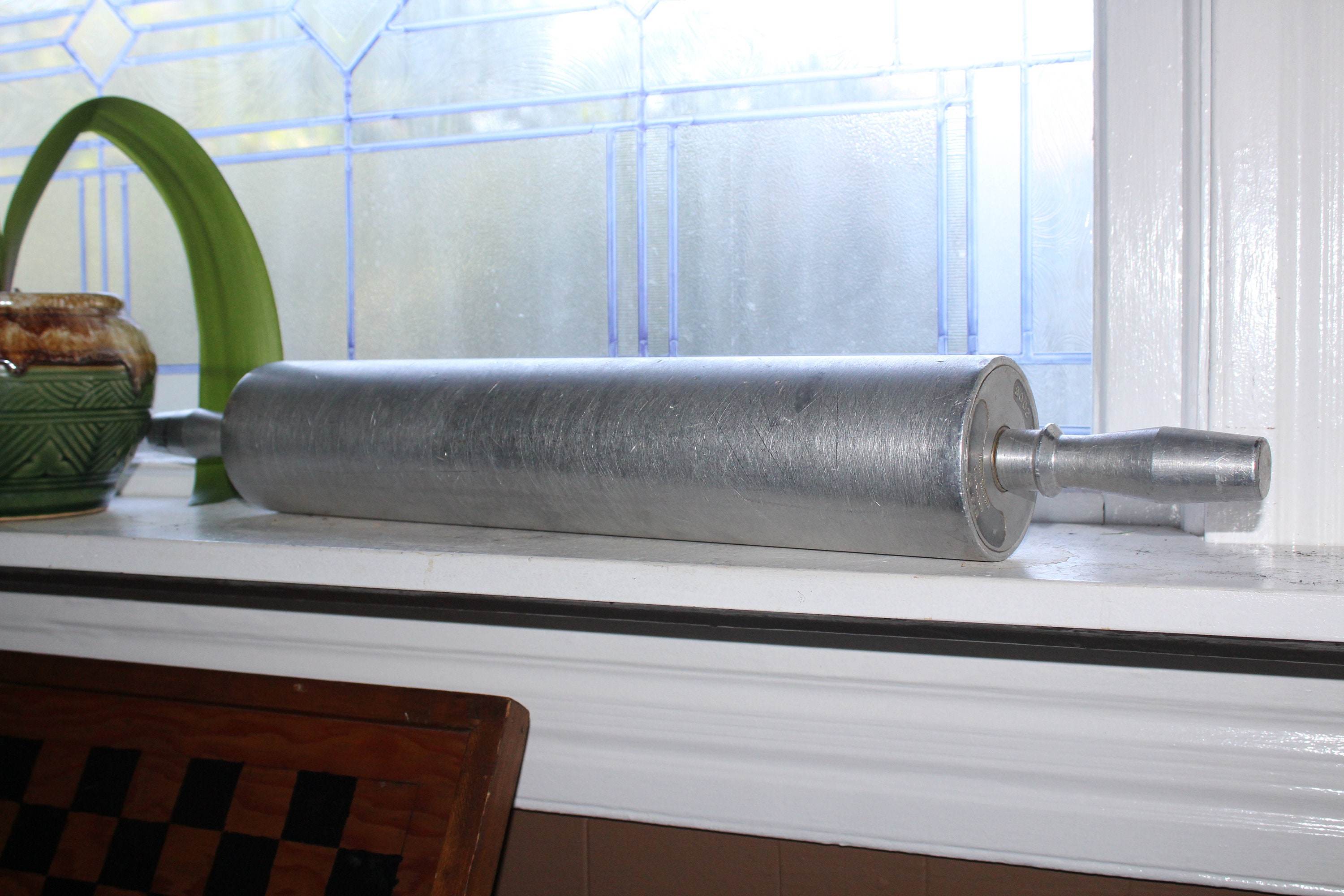 Large Commercial Aluminum Rolling Pin Vintage Moline Duluth MN