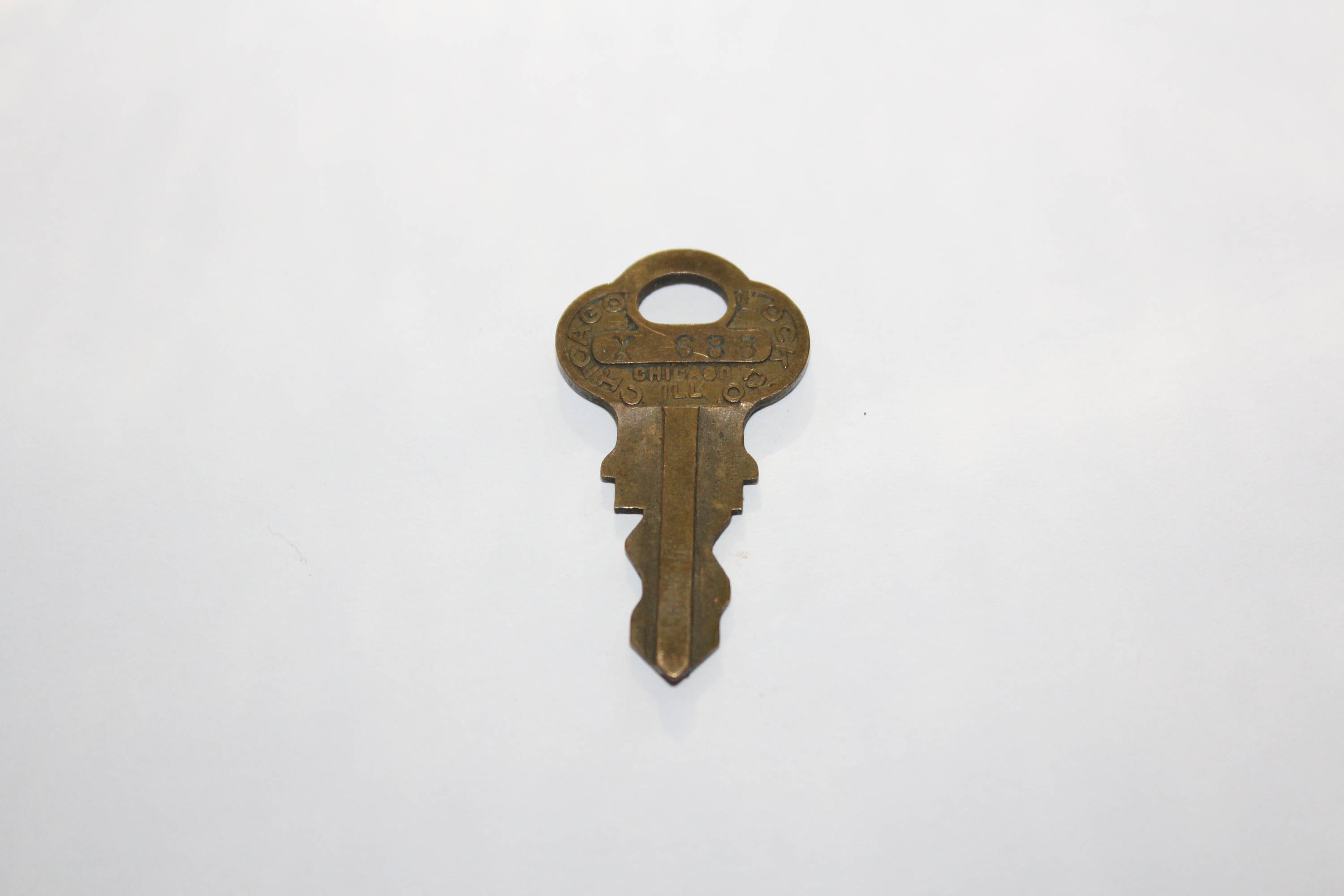 Chicago Lock Co. Key Vintage Padlock Key
