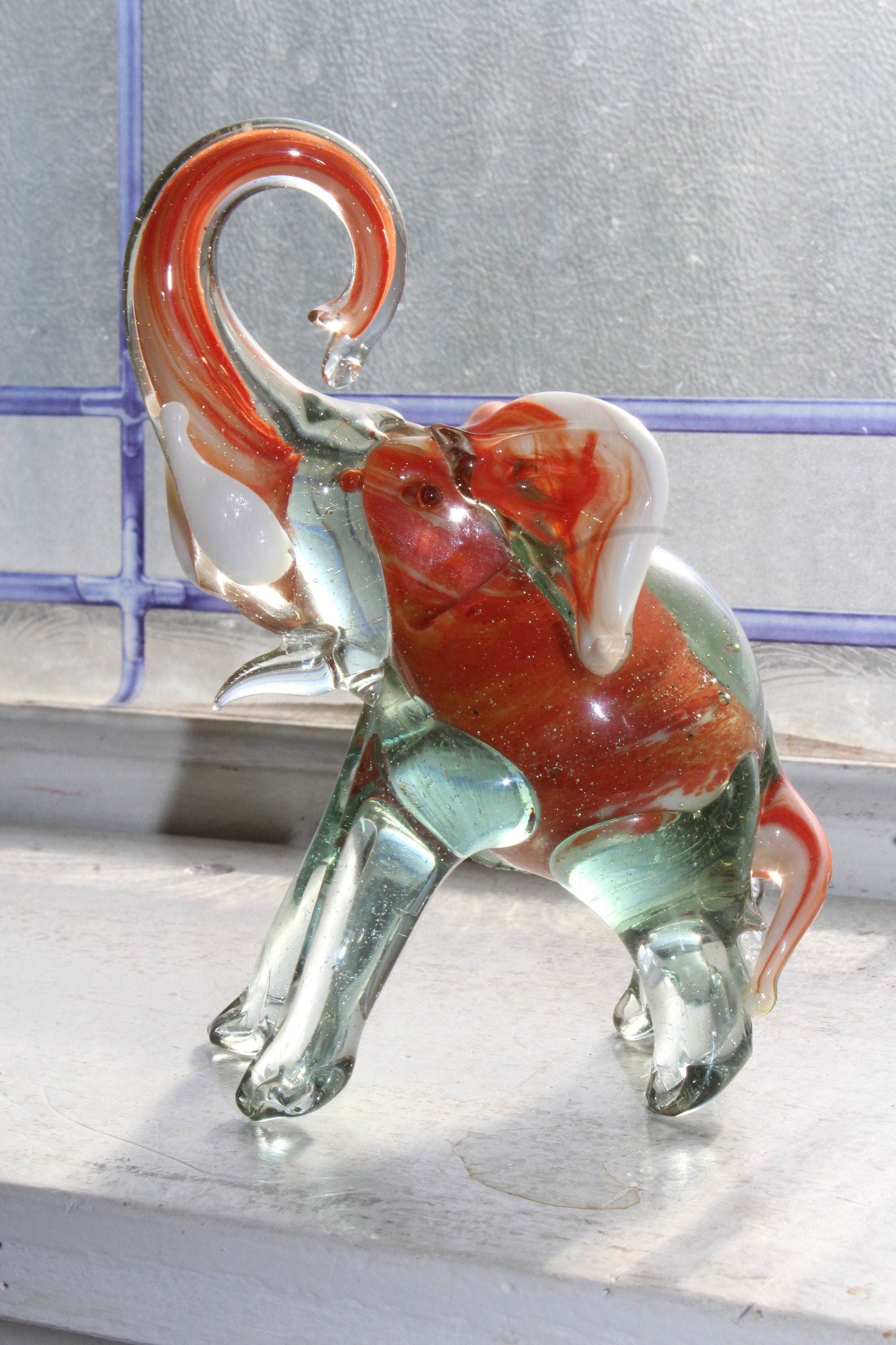 Vintage Murano Art Glass Elephant Figurine