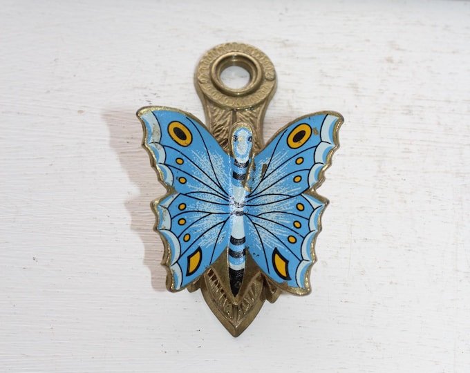Vintage Blue Butterfly Desk Clip Paper Clip Wall Clip by Allied Brass