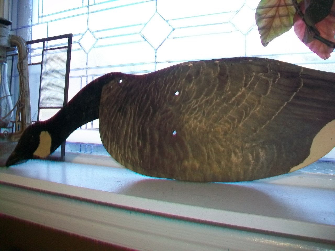 Large Vintage Goose Decoy Johnson's Folding Fiberboard Decoy 22 Inches
