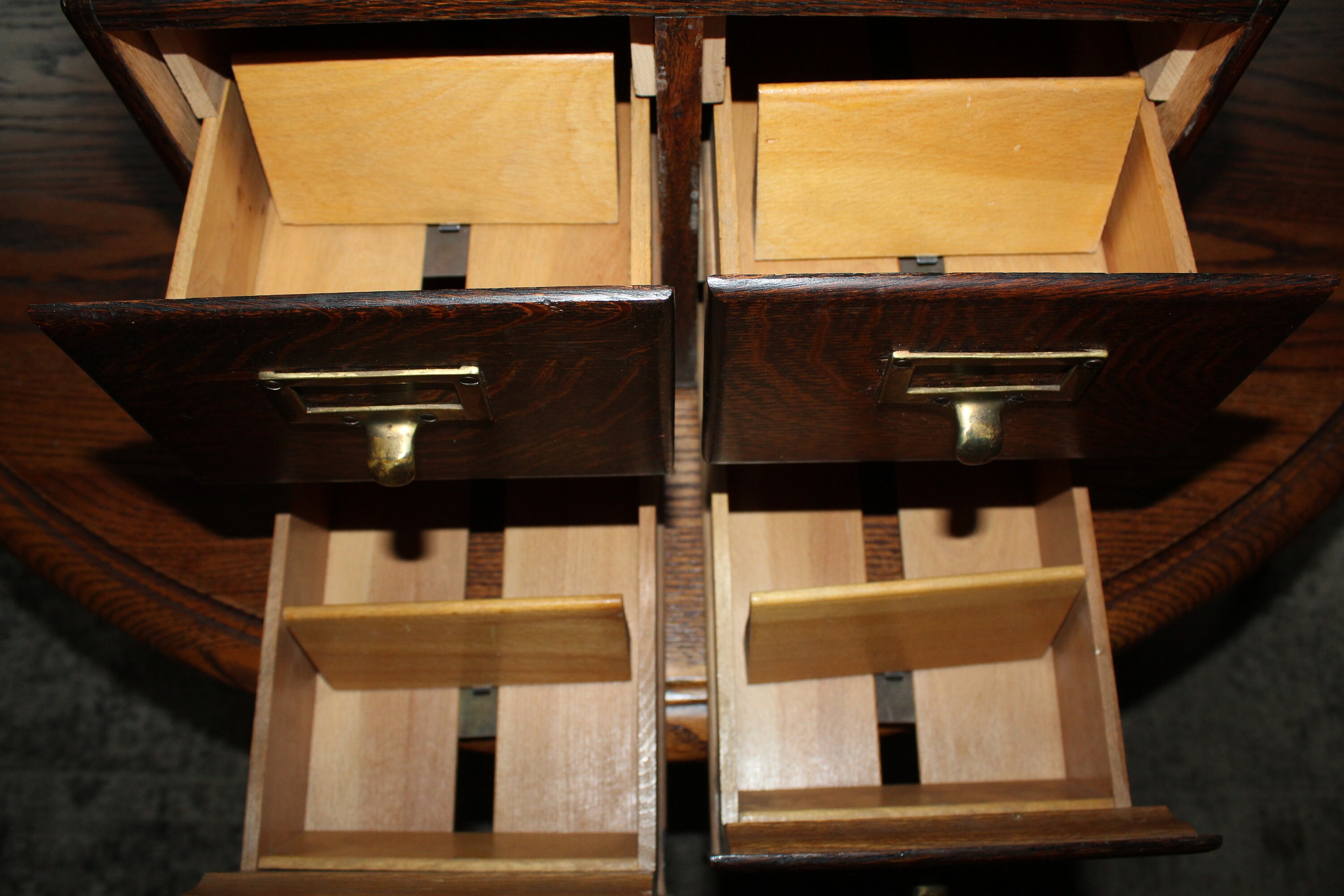 Vintage Macey Oak Card File 4 Drawer Circa 1930s
